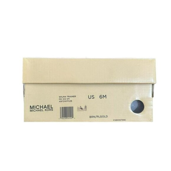 ❤️MK WILMA Women's Trainer Sneaker 6 Monogram Gold Brown Casual Lifestyle Shoes - Picture 8 of 11